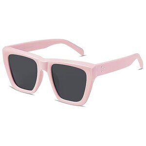 Fashion Oversized Square Polarized Sunglasses , Pink